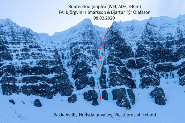 Googooplex route and grading. Photo: Björgvin Hilmarsson